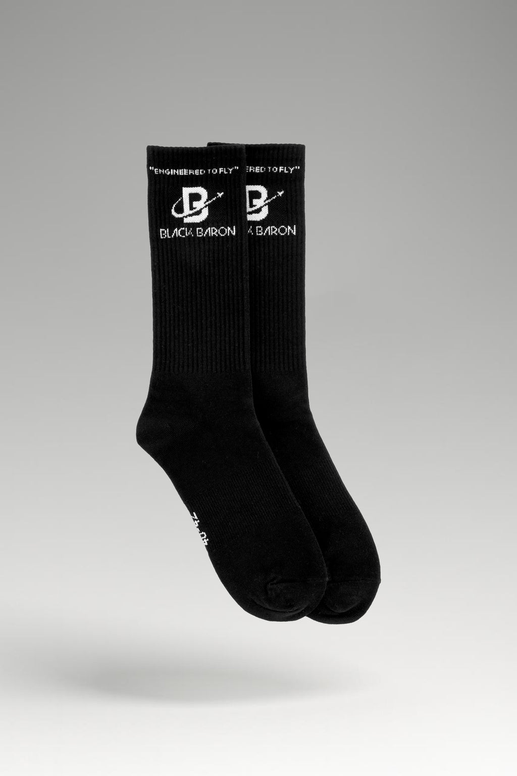 High Crew Black Socks