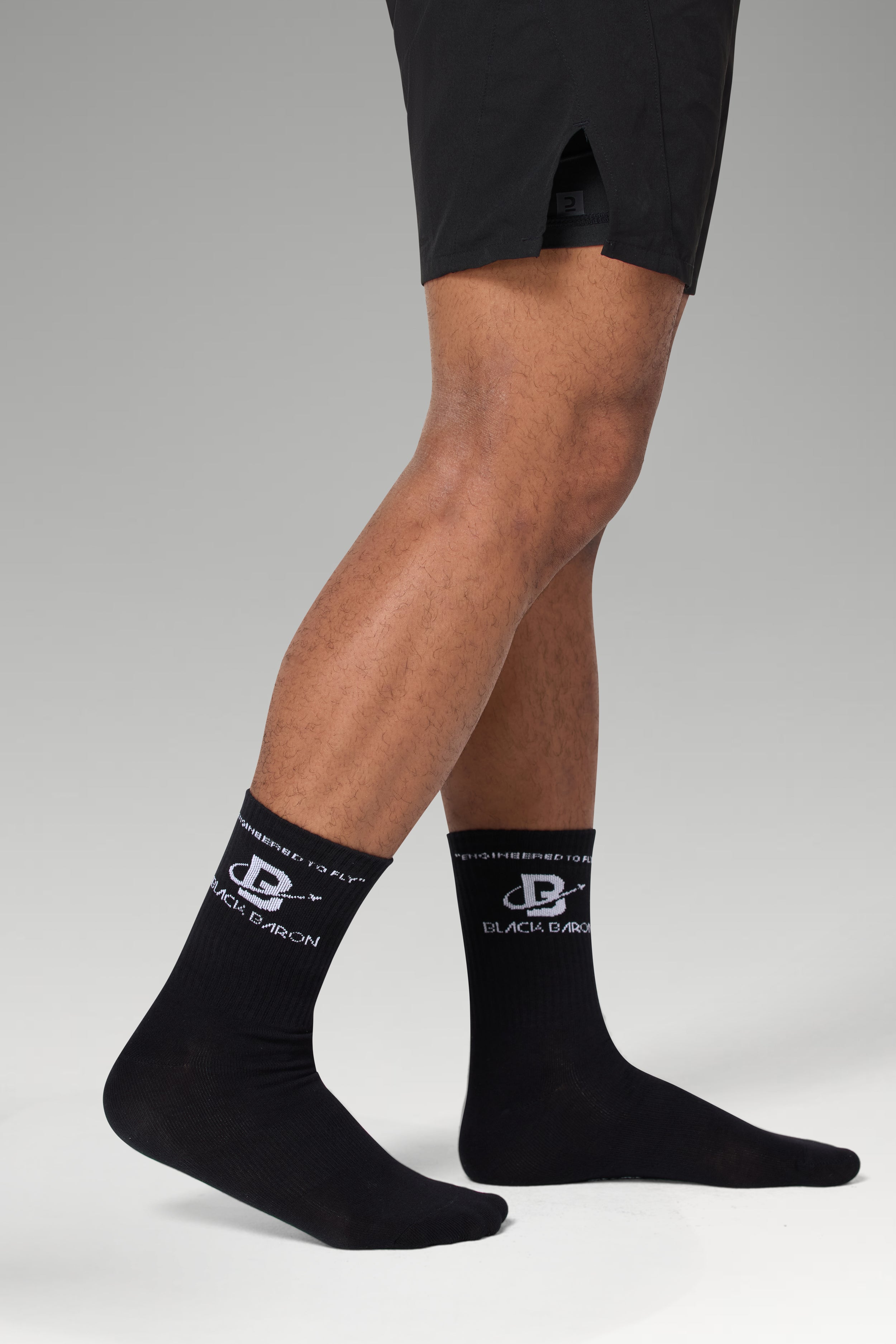 Low Crew Black Socks